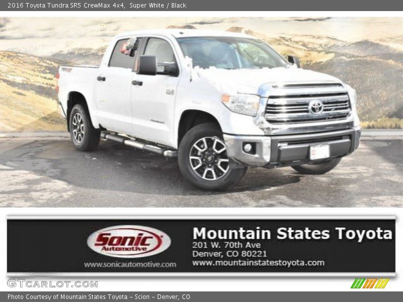 Super White / Black 2016 Toyota Tundra SR5 CrewMax 4x4