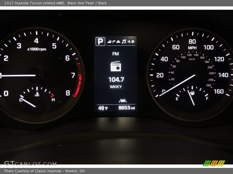 Black Noir Pearl / Black 2017 Hyundai Tucson Limited AWD