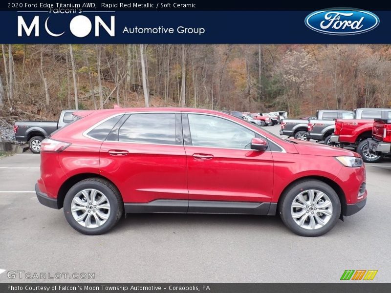 Rapid Red Metallic / Soft Ceramic 2020 Ford Edge Titanium AWD