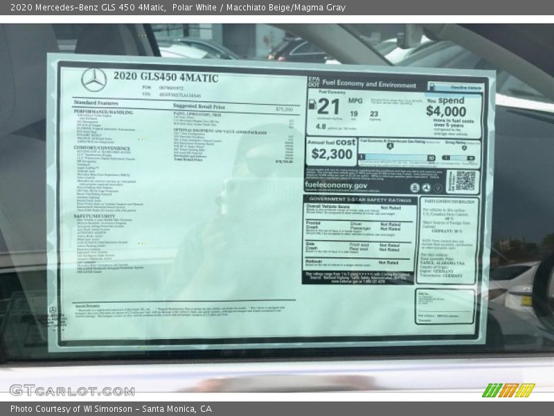 Polar White / Macchiato Beige/Magma Gray 2020 Mercedes-Benz GLS 450 4Matic