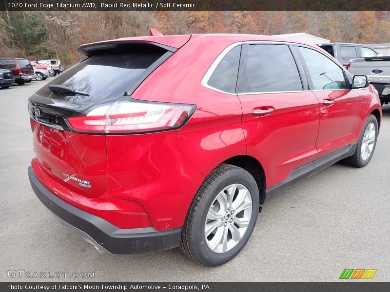 Rapid Red Metallic / Soft Ceramic 2020 Ford Edge Titanium AWD