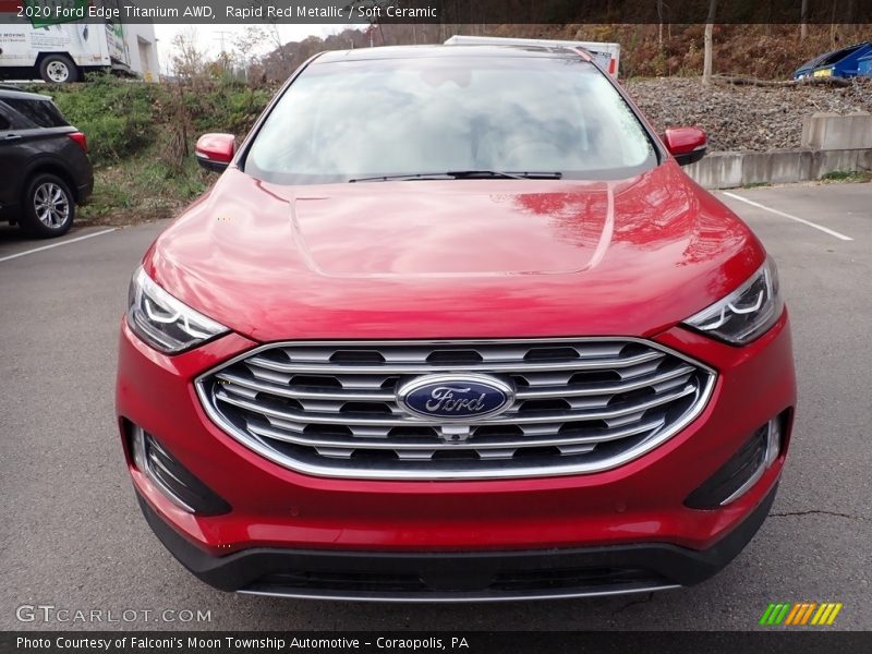 Rapid Red Metallic / Soft Ceramic 2020 Ford Edge Titanium AWD