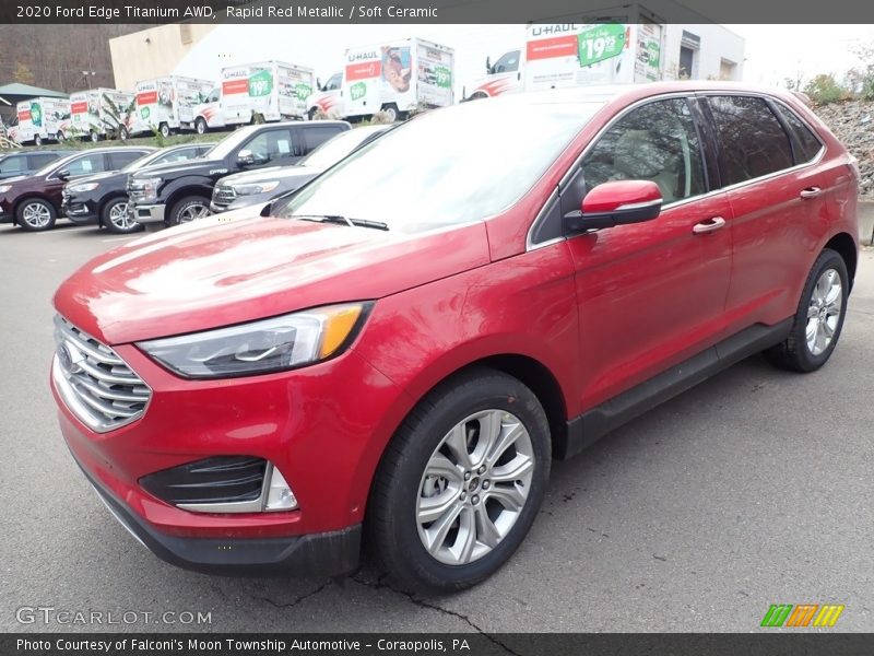 Rapid Red Metallic / Soft Ceramic 2020 Ford Edge Titanium AWD