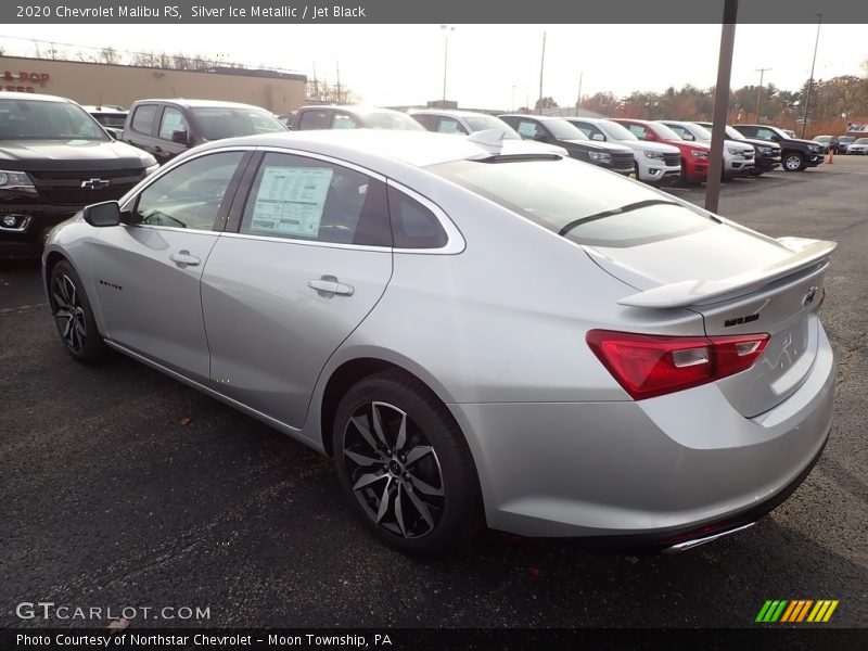 Silver Ice Metallic / Jet Black 2020 Chevrolet Malibu RS