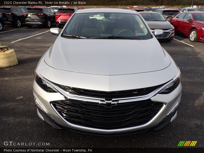 Silver Ice Metallic / Jet Black 2020 Chevrolet Malibu RS