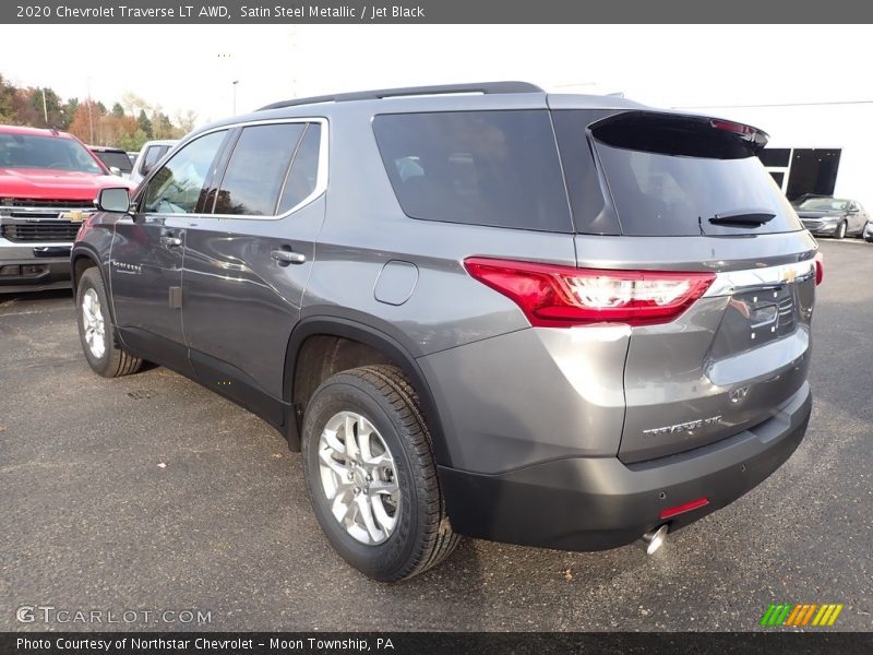 Satin Steel Metallic / Jet Black 2020 Chevrolet Traverse LT AWD