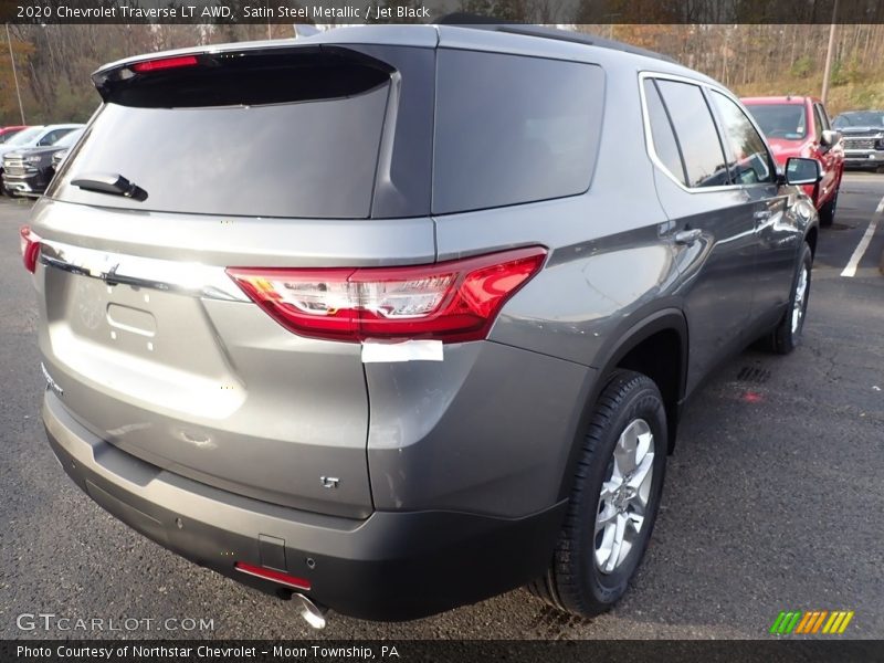 Satin Steel Metallic / Jet Black 2020 Chevrolet Traverse LT AWD