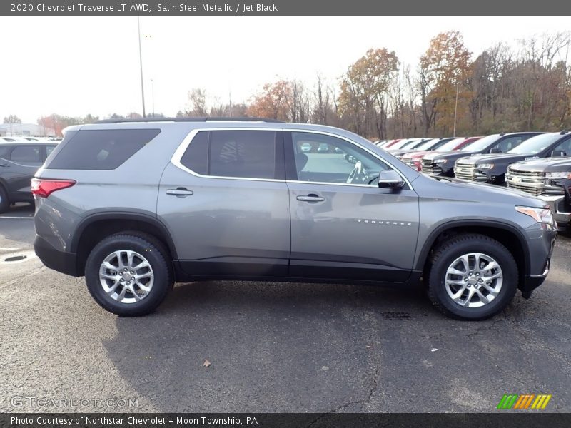 Satin Steel Metallic / Jet Black 2020 Chevrolet Traverse LT AWD