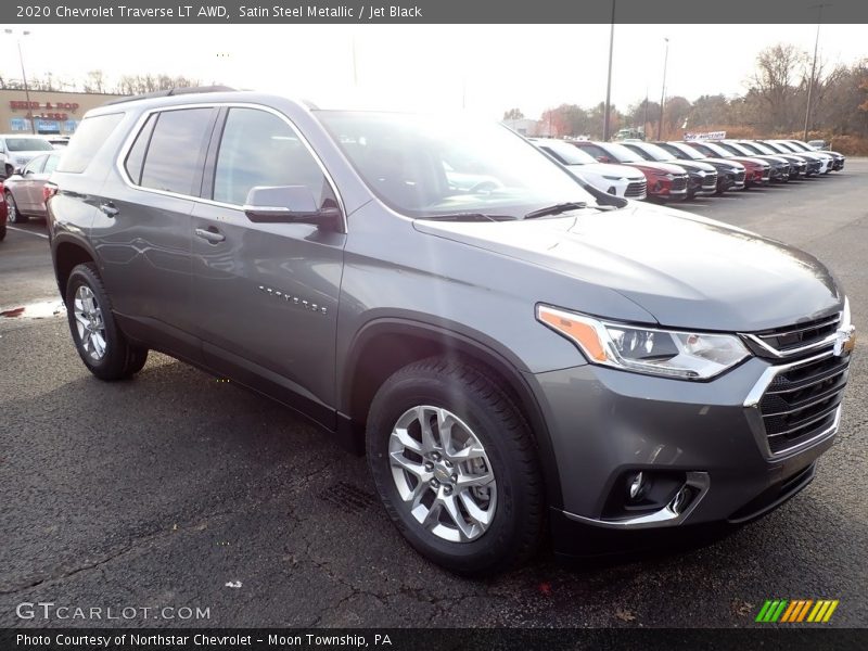 Satin Steel Metallic / Jet Black 2020 Chevrolet Traverse LT AWD