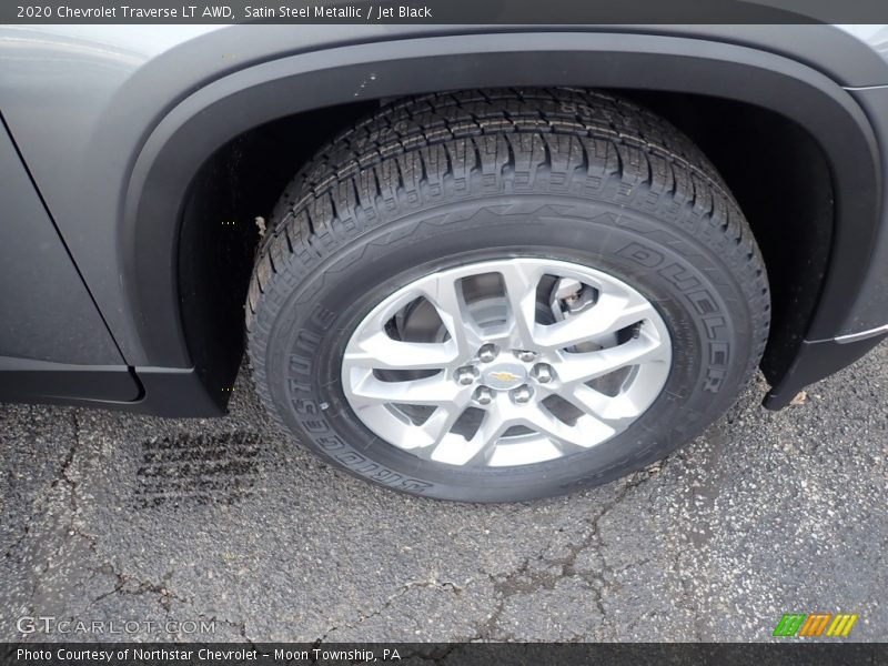 Satin Steel Metallic / Jet Black 2020 Chevrolet Traverse LT AWD