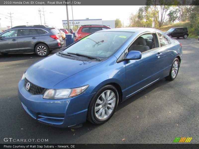 Royal Blue Pearl / Gray 2010 Honda Civic EX Coupe