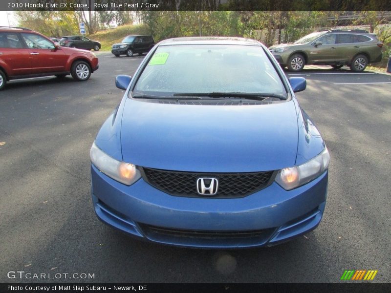 Royal Blue Pearl / Gray 2010 Honda Civic EX Coupe
