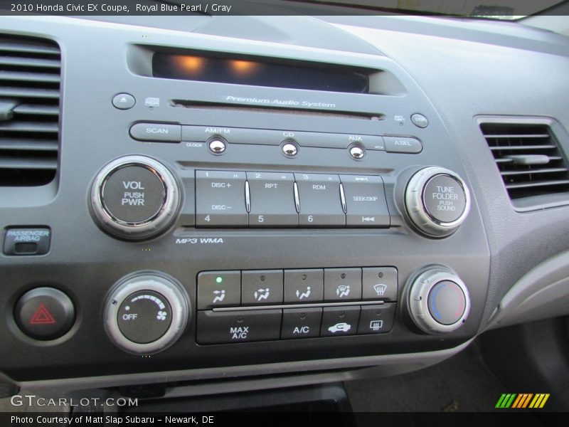 Royal Blue Pearl / Gray 2010 Honda Civic EX Coupe
