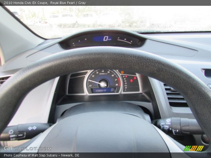 Royal Blue Pearl / Gray 2010 Honda Civic EX Coupe