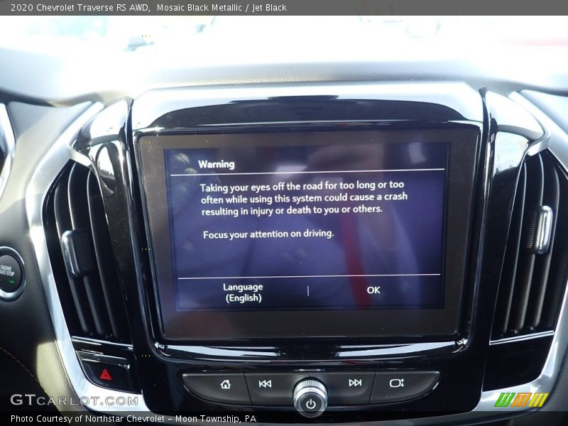 Controls of 2020 Traverse RS AWD