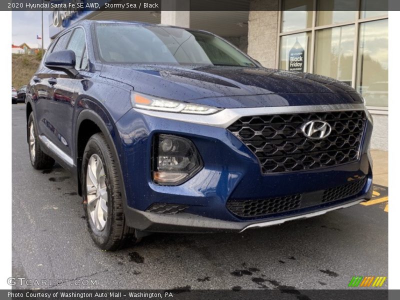 Stormy Sea / Black 2020 Hyundai Santa Fe SE AWD