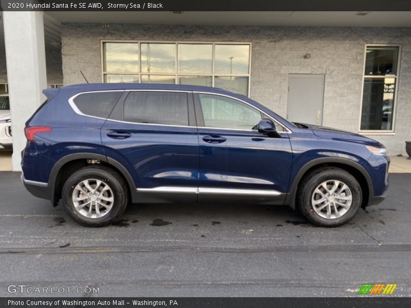 Stormy Sea / Black 2020 Hyundai Santa Fe SE AWD