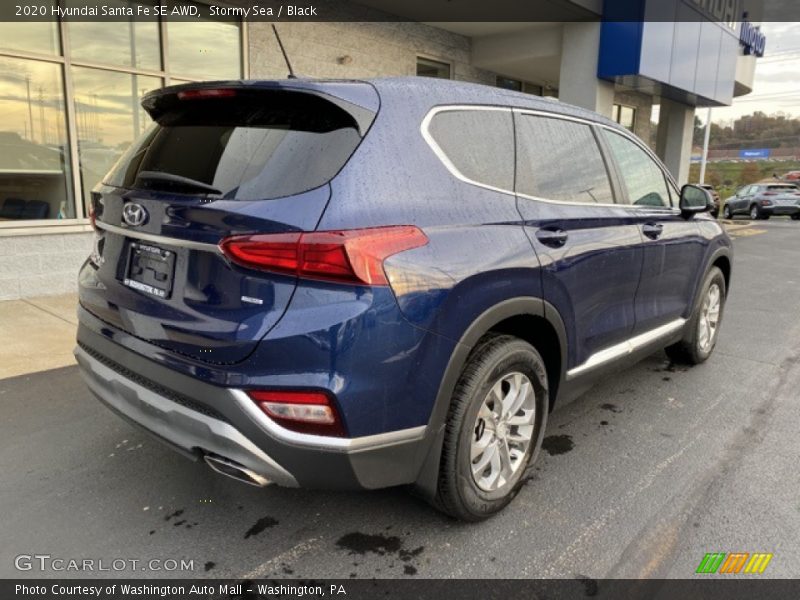 Stormy Sea / Black 2020 Hyundai Santa Fe SE AWD