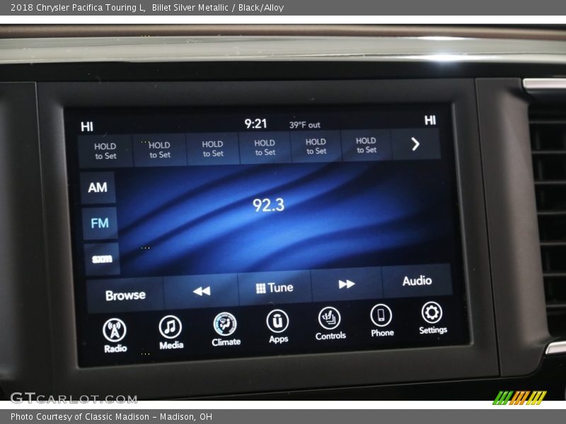 Billet Silver Metallic / Black/Alloy 2018 Chrysler Pacifica Touring L