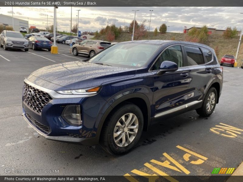 Stormy Sea / Black 2020 Hyundai Santa Fe SE AWD