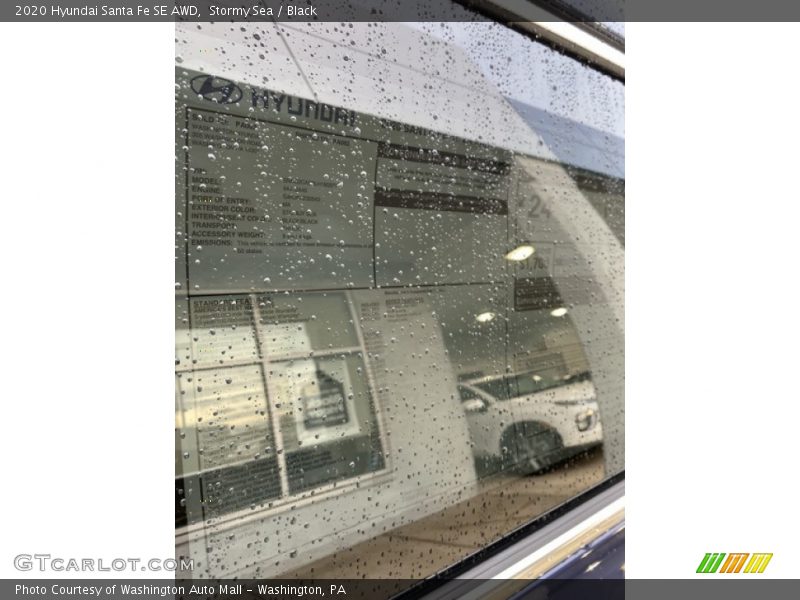 Stormy Sea / Black 2020 Hyundai Santa Fe SE AWD