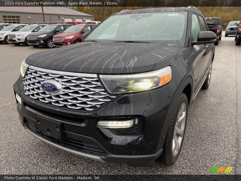 Agate Black Metallic / Ebony 2020 Ford Explorer Platinum 4WD