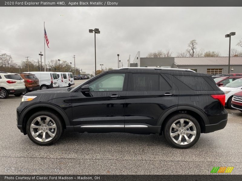Agate Black Metallic / Ebony 2020 Ford Explorer Platinum 4WD