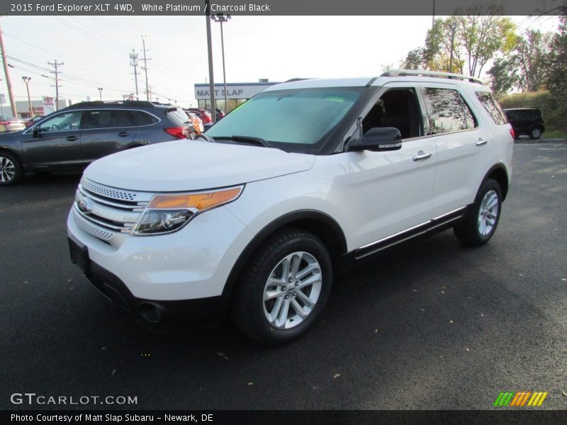 White Platinum / Charcoal Black 2015 Ford Explorer XLT 4WD