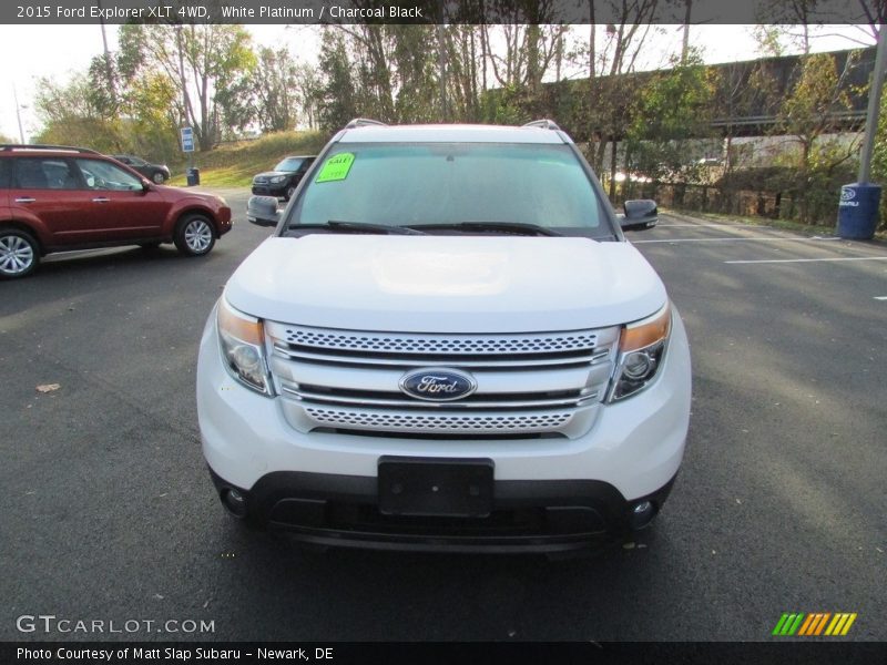 White Platinum / Charcoal Black 2015 Ford Explorer XLT 4WD