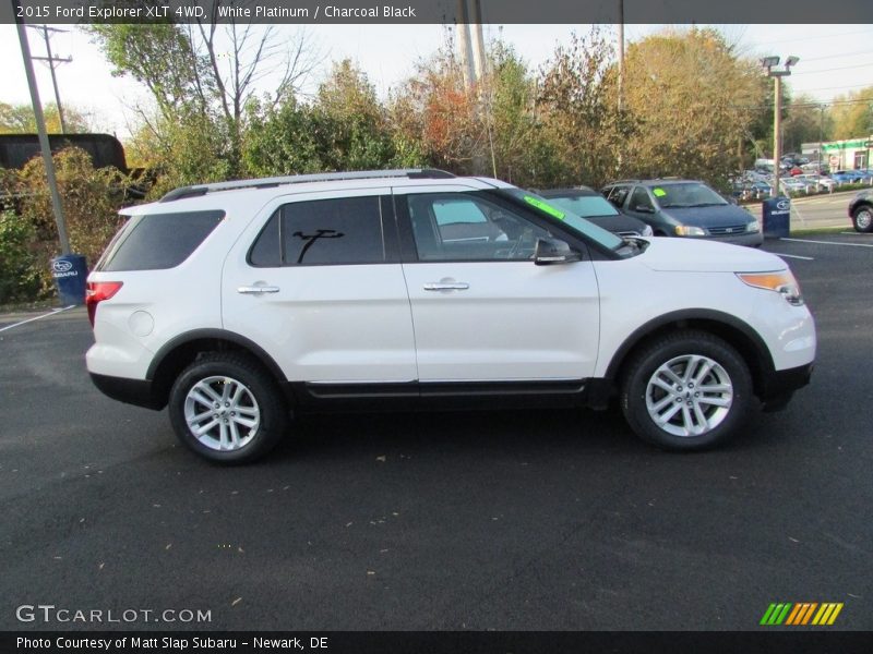 White Platinum / Charcoal Black 2015 Ford Explorer XLT 4WD