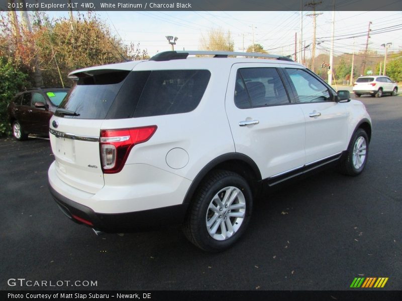 White Platinum / Charcoal Black 2015 Ford Explorer XLT 4WD