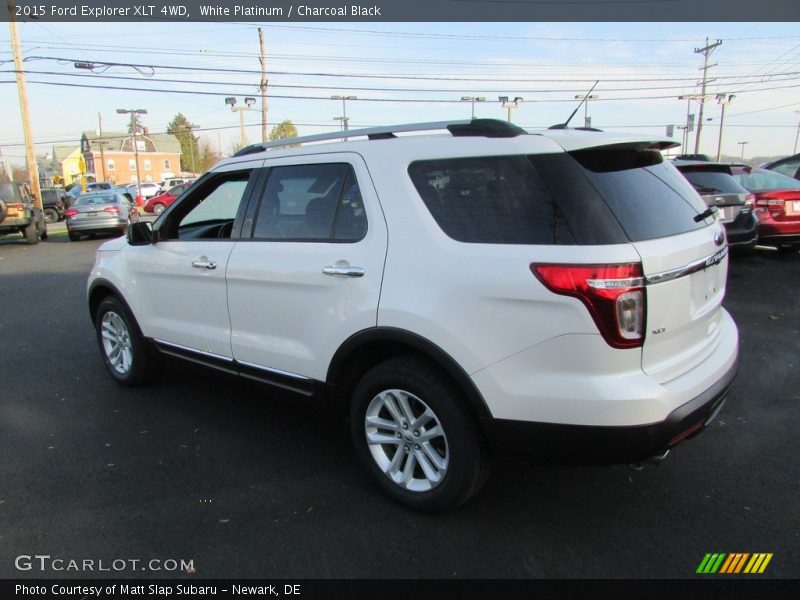 White Platinum / Charcoal Black 2015 Ford Explorer XLT 4WD