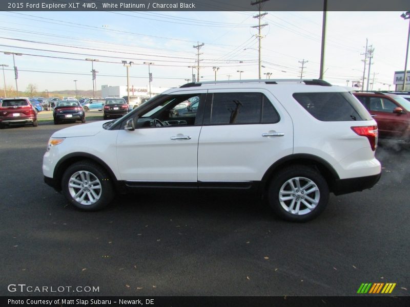 White Platinum / Charcoal Black 2015 Ford Explorer XLT 4WD