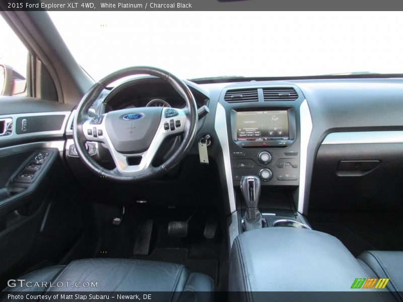 White Platinum / Charcoal Black 2015 Ford Explorer XLT 4WD