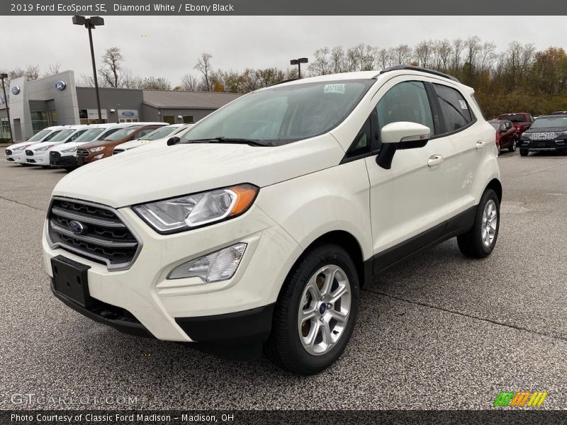 Diamond White / Ebony Black 2019 Ford EcoSport SE