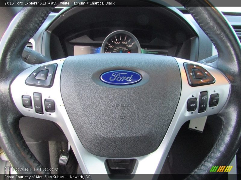 White Platinum / Charcoal Black 2015 Ford Explorer XLT 4WD