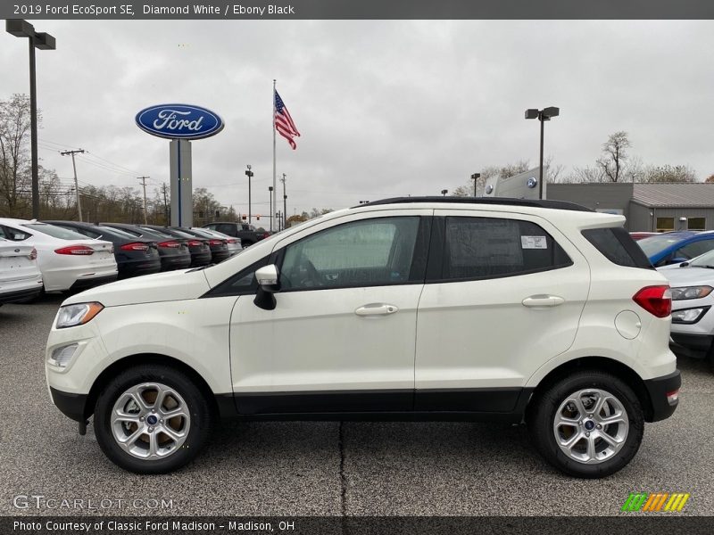 Diamond White / Ebony Black 2019 Ford EcoSport SE
