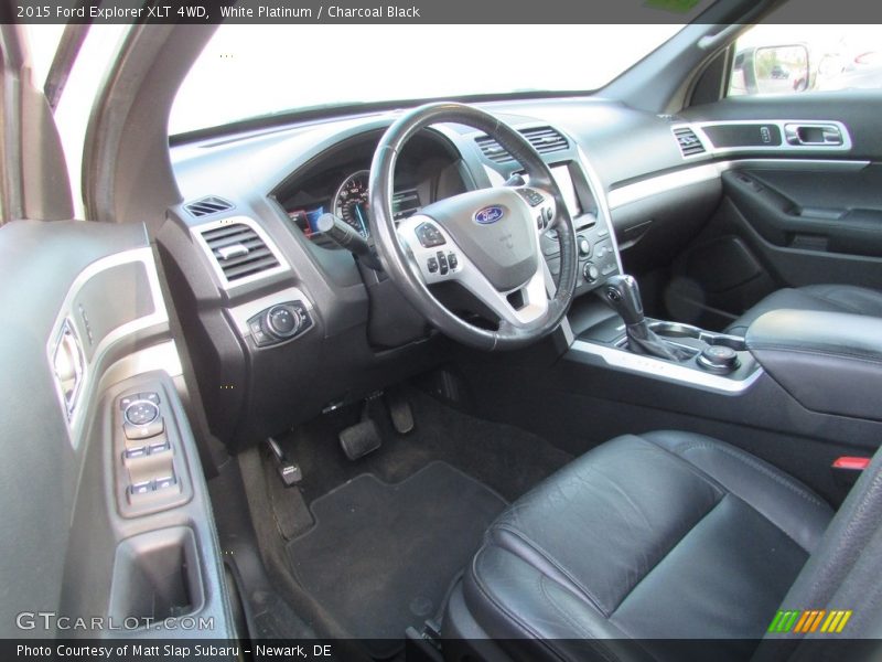White Platinum / Charcoal Black 2015 Ford Explorer XLT 4WD