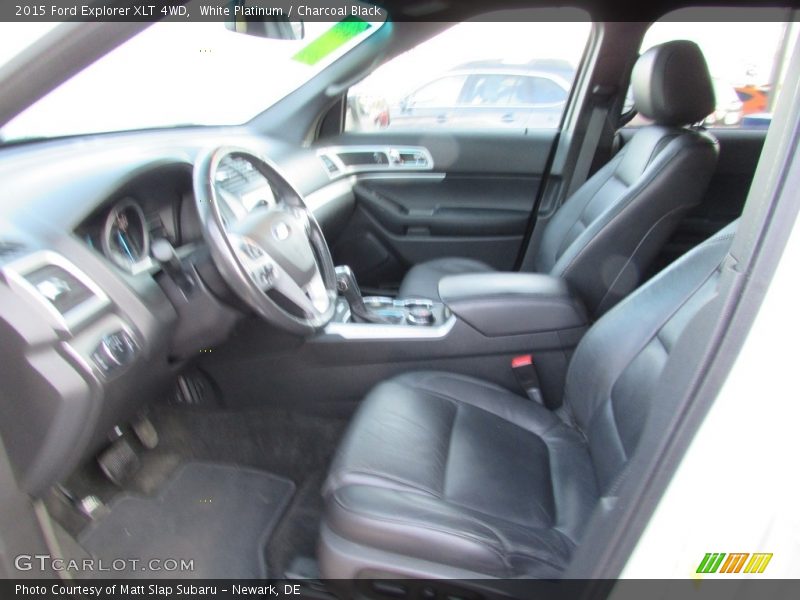 White Platinum / Charcoal Black 2015 Ford Explorer XLT 4WD