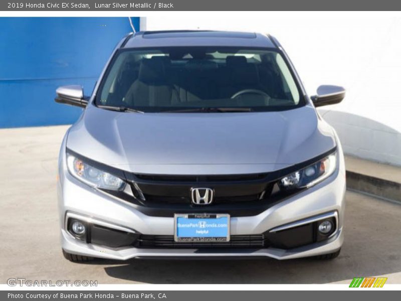 Lunar Silver Metallic / Black 2019 Honda Civic EX Sedan