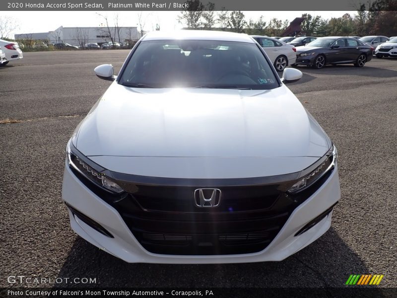 Platinum White Pearl / Black 2020 Honda Accord Sport Sedan