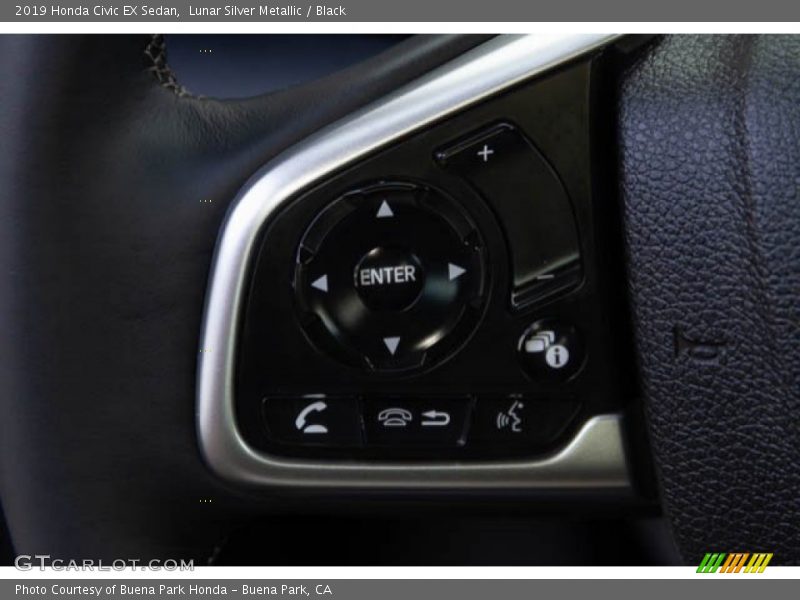 Lunar Silver Metallic / Black 2019 Honda Civic EX Sedan