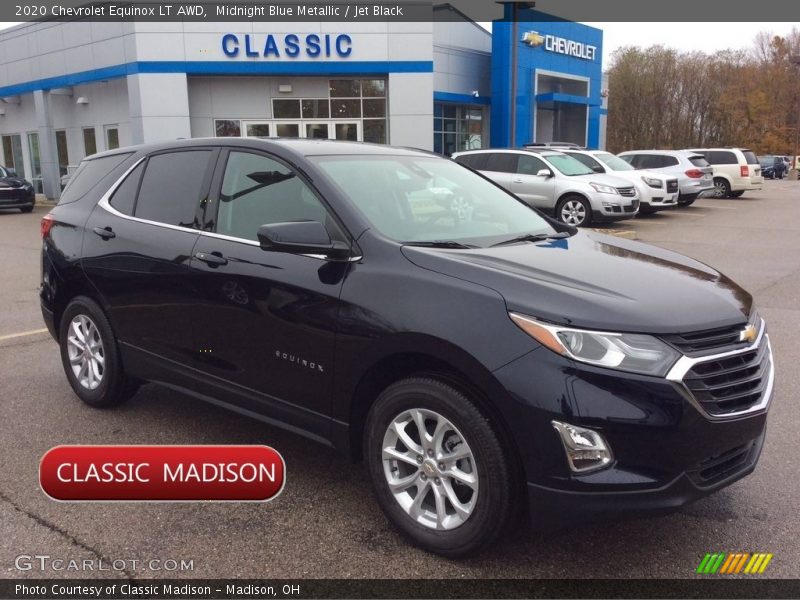 Midnight Blue Metallic / Jet Black 2020 Chevrolet Equinox LT AWD