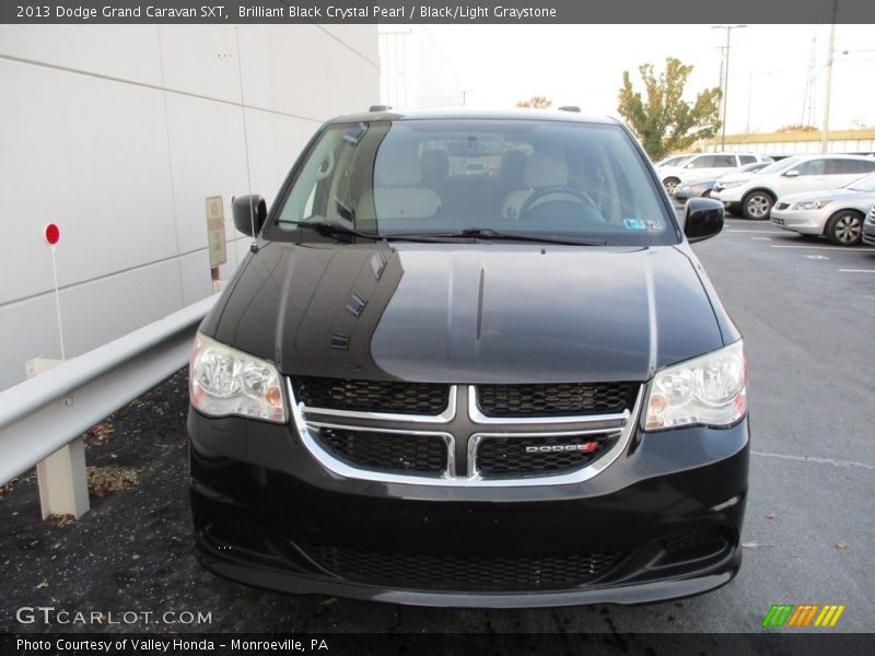Brilliant Black Crystal Pearl / Black/Light Graystone 2013 Dodge Grand Caravan SXT