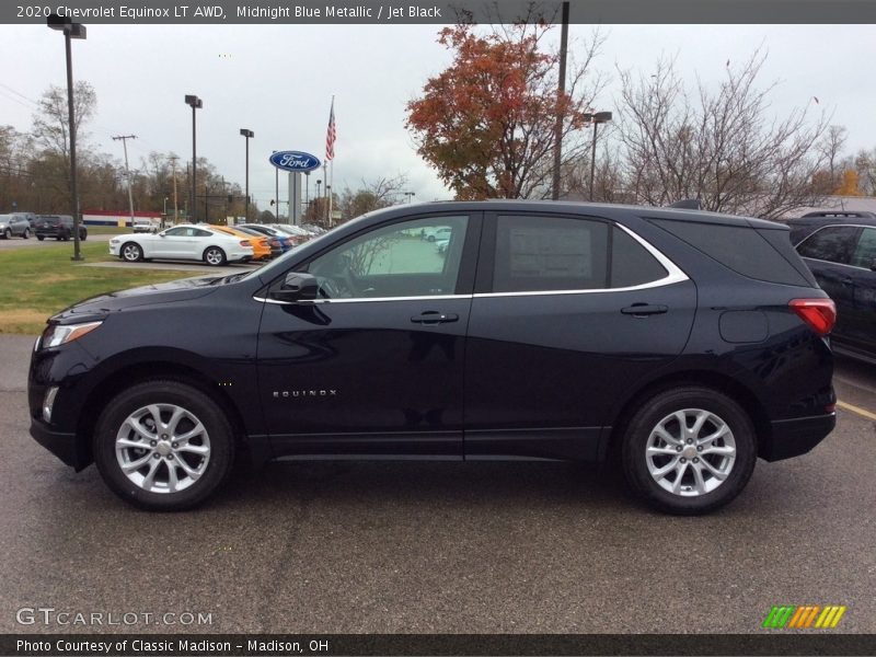 Midnight Blue Metallic / Jet Black 2020 Chevrolet Equinox LT AWD