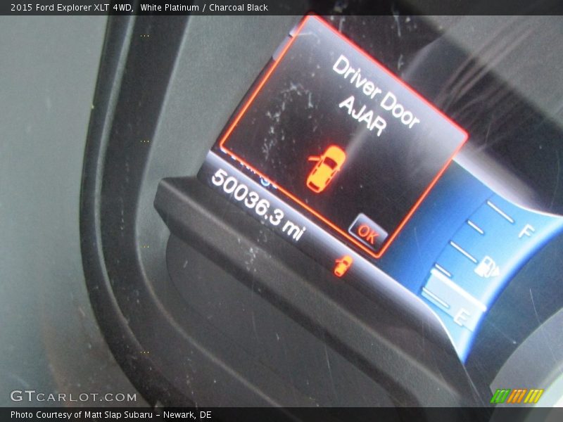 White Platinum / Charcoal Black 2015 Ford Explorer XLT 4WD