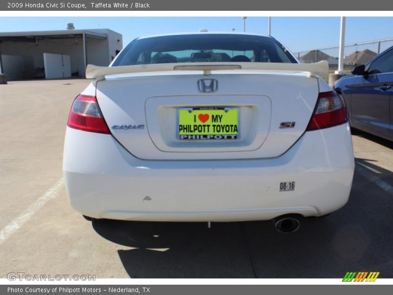Taffeta White / Black 2009 Honda Civic Si Coupe