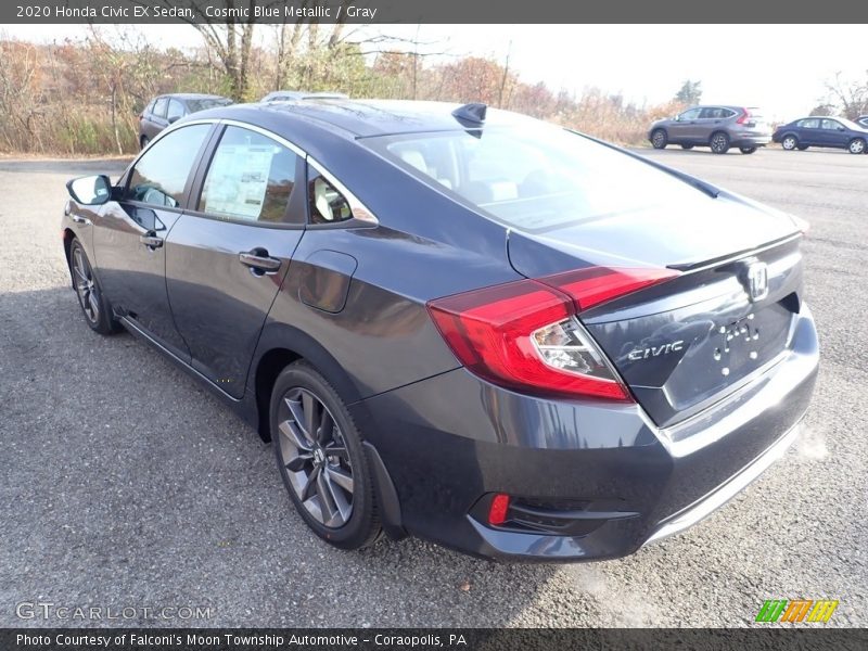 Cosmic Blue Metallic / Gray 2020 Honda Civic EX Sedan