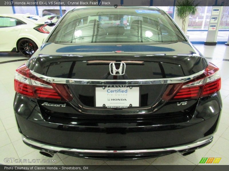 Crystal Black Pearl / Black 2017 Honda Accord EX-L V6 Sedan