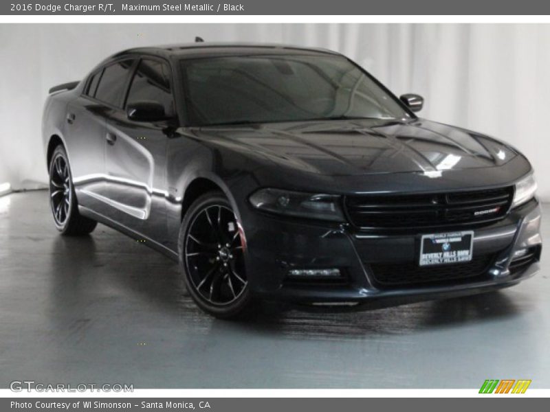 Maximum Steel Metallic / Black 2016 Dodge Charger R/T